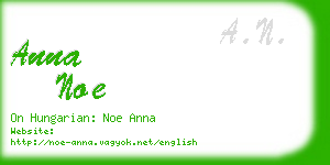 anna noe business card